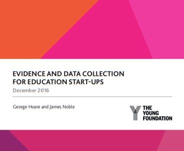 Evidence for education startups front cover