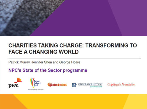 charities taking charge cover