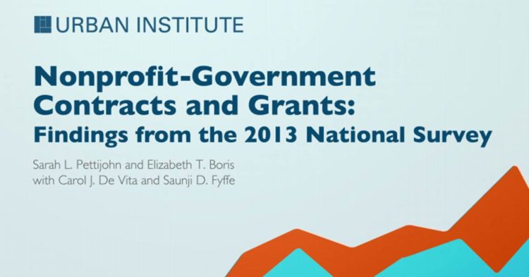 Nonprofit-Government contracts and grants: findings from the 203 National Survey