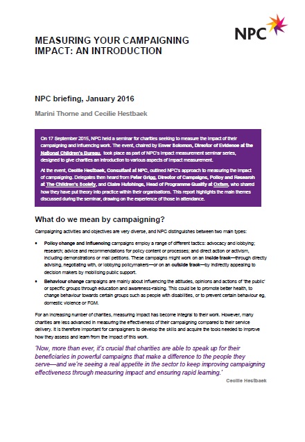 NPC report front cover