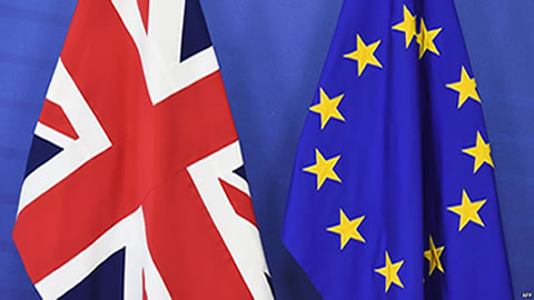 UK and EU flags