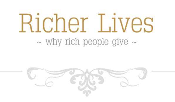 Richer lives - why rich people give