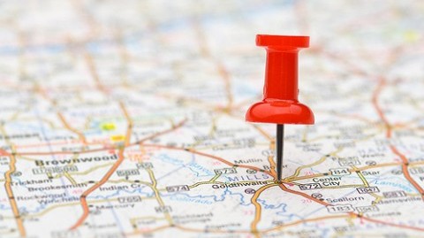 pin in a map