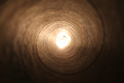 light at the end of a tunnel