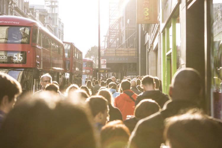 A busy London street