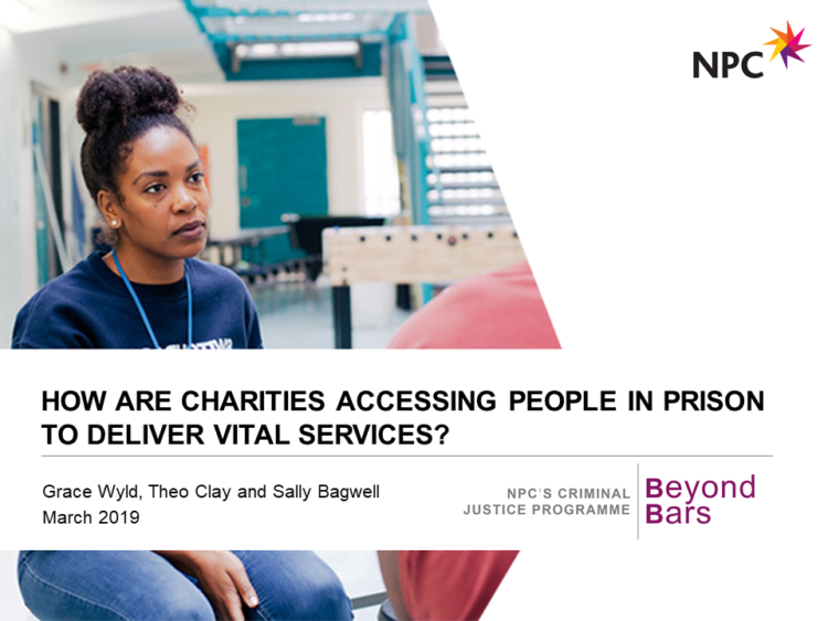 How are charities accessing people in prison to deliver vital services report front cover