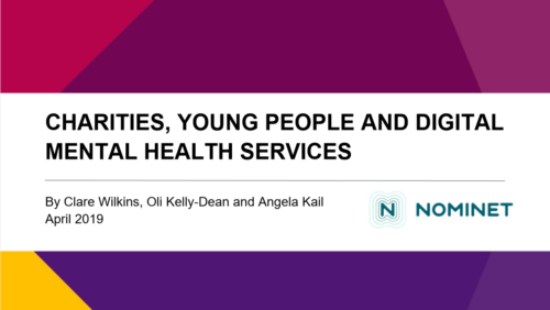 Charities, young people and digital mental health services report front cover