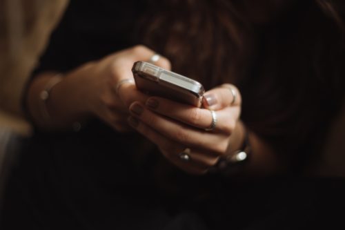 Woman using phone