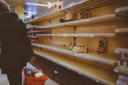 empty shelves in a shop