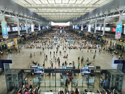 busy airport terminal