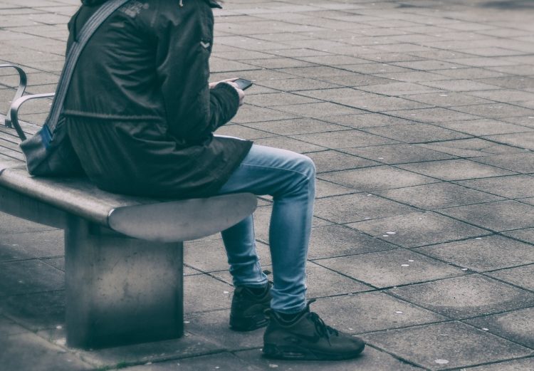 A person on a mobile phone