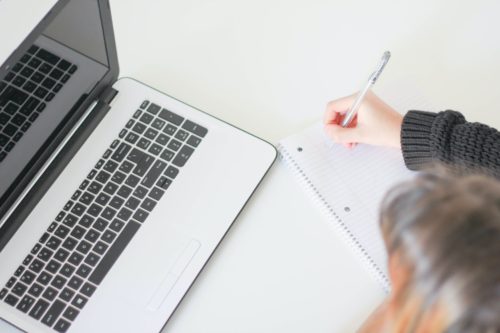 woman at laptop