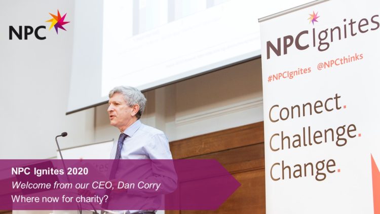 CEO Dan Corry speaking at an event