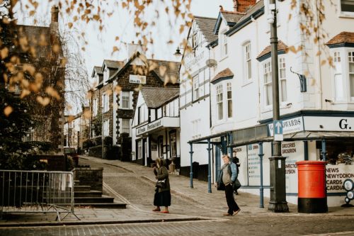People walking on a high street