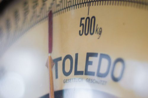 needle on a scale