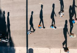 walkers in the street