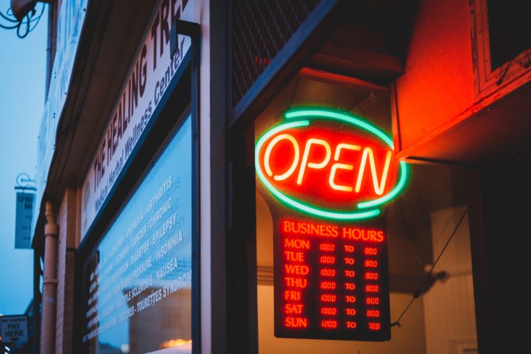 open sign